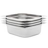 vidaXL Pojemniki gastronomiczne 4 szt. GN 1/2, 100 mm, stal nierdzewna