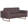 vidaXL Sofa 2-osobowa, tapicerowana tkaniną, taupe