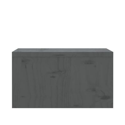vidaXL Podstawka na monitor, szara, 50x27x15 cm, lite drewno sosnowe