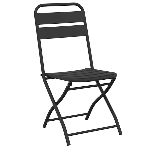 vidaXL Składane krzesło ogrodowe 2 pcs Antracyt 55 x 56.5 x 91cm Stal