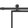 vidaXL Drzwi przesuwne z osprzętem, 90x205 cm, szkło ESG i aluminium