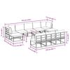 vidaXL Zestaw Sof na Ogr&oacute;d z poduszką 11 pcs Czarny Aluminium