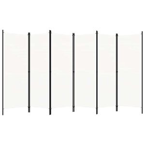 vidaXL Parawan 6-panelowy, biały, 300 x 180 cm