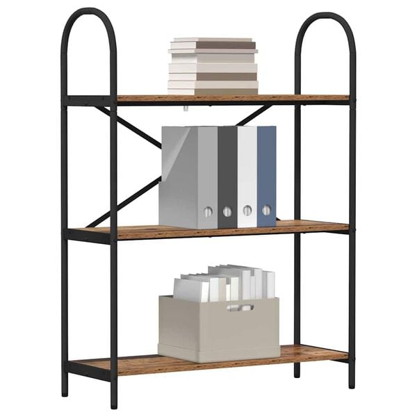 vidaXL P&oacute;łka na książki Stare drewno 80 x 30 x 109 cm