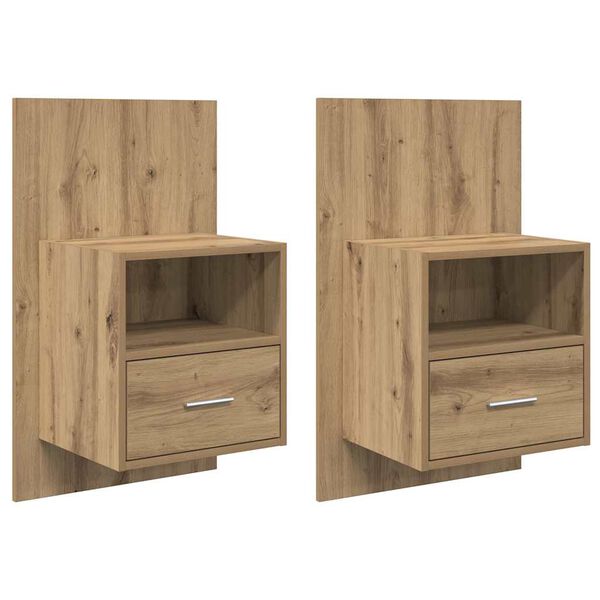 vidaXL Szafka Nocna 2 pcs Dąb rzemieślniczy 50 x 32.5 x 80cm