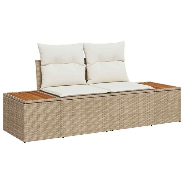 vidaXL Sofa Ogrodowa Beżowy 184 x 62 x 85cm polirattan
