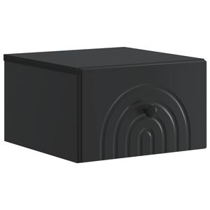 vidaXL Wisząca Szafka Nocna z szufladą Czarny 33 x 34,5 x 20 cm