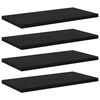 vidaXL P&oacute;łka na książki 4 pcs Czarny 40 x 20 x 1,5 cm