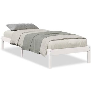 vidaXL Dłuższe ł&oacute;żko bez materaca, 90x220 cm, lite drewno sosnowe