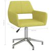 vidaXL Obrotowe krzesło stołowe, zielone, obite tkaniną