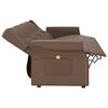 vidaXL Rozkładany fotel masujący, 4-os., brązowy, ekosk&oacute;ra z połyskiem