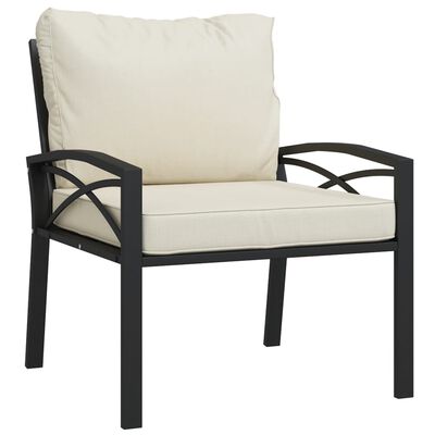 vidaXL Krzesła ogrodowe z piaskowymi poduszkami, 2 szt., 68x76x79 cm