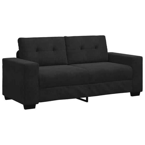 vidaXL Sofa dwuosobowa czarna 180x77x82 cm aksamitna