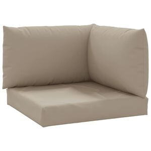 vidaXL Poduszki na palety, 3 szt., taupe, tkanina Oxford