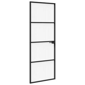 vidaXL Drzwi domowe 76 x 201,5 x 3,5 cm Aluminium i szkło hartowane