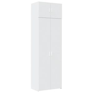 vidaXL Szafka, biała, 70x42,5x225 cm, materiał drewnopochodny