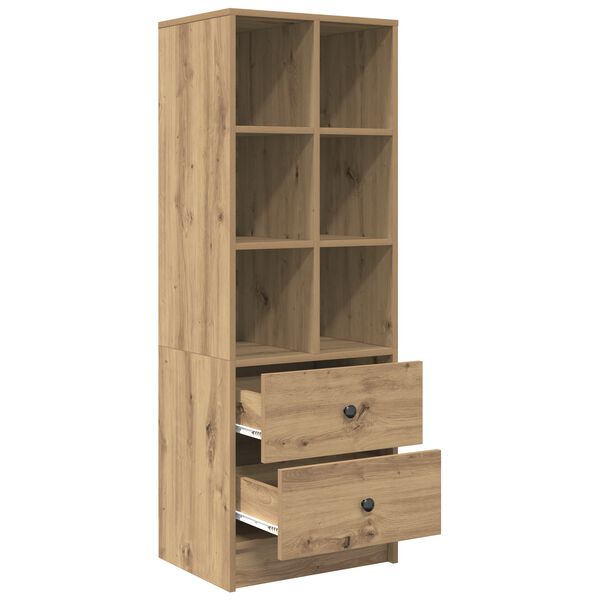 vidaXL Highboard z szufladą Dąb rzemieślniczy 45,5 x 34 x 127 cm