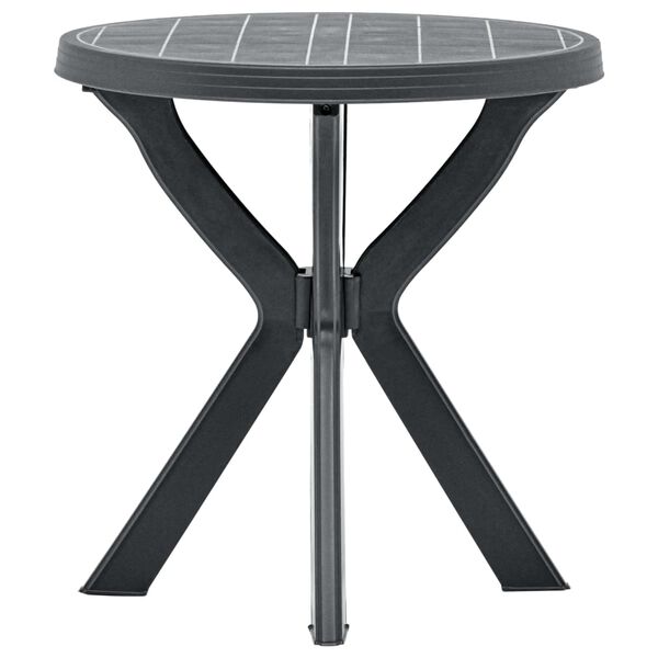vidaXL Stolik bistro, antracytowy, Ø70 cm, plastikowy