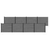 vidaXL Panel ogrodzeniowy 8 pcs WPC i aluminium Szary
