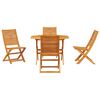 vidaXL Zestaw do jadalni w ogrodzie 5 pcs Brązowy lite drewno akacjowe