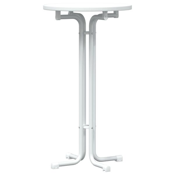 vidaXL Stolik jadalniany, biały, Ø60x110 cm