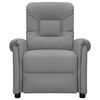 vidaXL Podnoszony fotel masujący, szary, sztuczna sk&oacute;ra