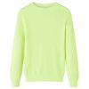 Sweter dziecięcy z dzianiny, ż&oacute;łty neonowy, 116