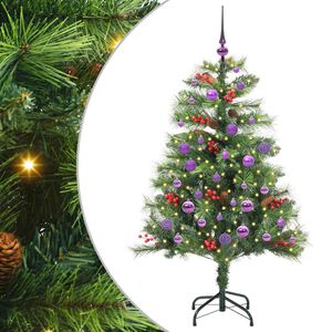 vidaXL Sztuczna choinka Ze LED Lights Zielony 150 cm PVC i Metal
