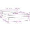 vidaXL Ł&oacute;żko typu Box Spring z materacem Jasnoszary 200x220 cm Aksamit