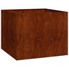 vidaXL Doniczka Rusty 100x100x80 cm Stal nierdzewna