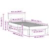 vidaXL Ramka ł&oacute;żka Woskowy Brąz 90 x 200 cm Lite drewno sosnowe