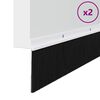 vidaXL Uszczelki z szczotką do drzwi na zatrzask 2 pcs Biały 100 cm