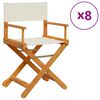 vidaXL 8-częściowe krzesła składane, kremowo-biała tkanina