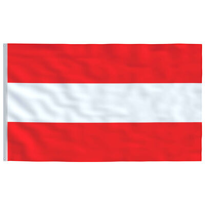 vidaXL Flaga Austrii z aluminiowym masztem, 6 m