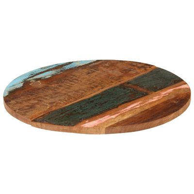 vidaXL Okrągły blat stołu, 70 cm, 25-27 mm, lite drewno z odzysku