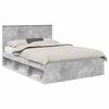 vidaXL Ramka ł&oacute;żka Betonowy 140 x 190 cm Lite drewno sosnowe