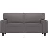 vidaXL 2-osobowa sofa, szary, 120 cm, sztuczna sk&oacute;ra