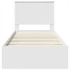vidaXL Ramka ł&oacute;żka Biały 90 x 190 cm Materiał drewnopochodny