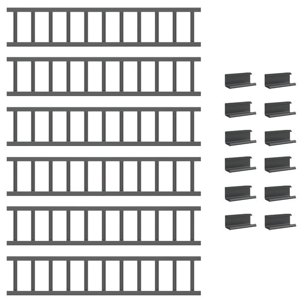 vidaXL Str&oacute;ż śniegu na dachu Antracyt 600 x 2,5 x 20 cm Stal