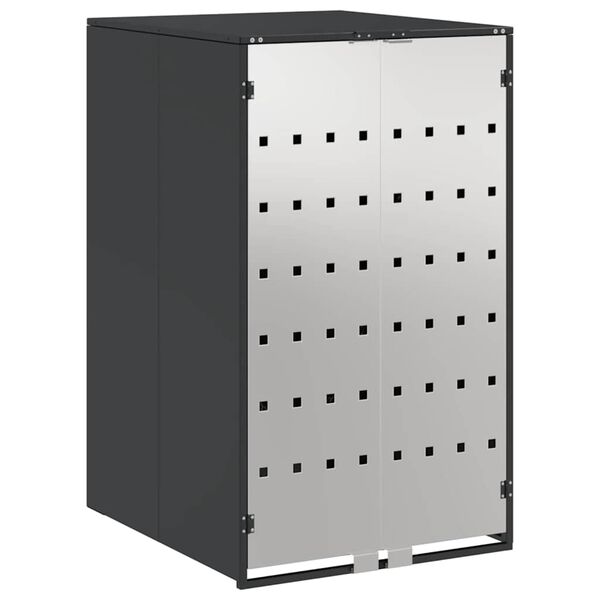 vidaXL Przechowywanie kosza na k&oacute;łkach z gazową pokrywą do podnoszenia dla kosza 240L