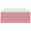 vidaXL Ł&oacute;żko z miejscem na przechowywanie i materacem R&oacute;żowy