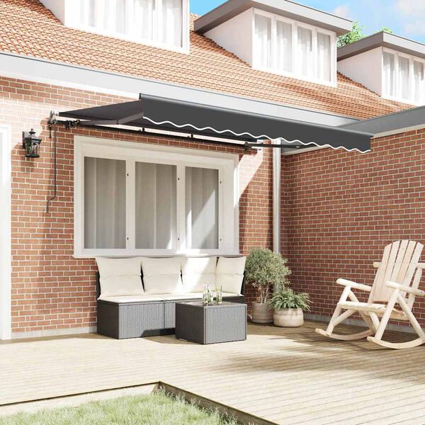vidaXL Markiza zwijana Antracyt 300 x 200 cm tkanina