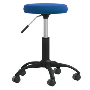 vidaXL Stołek do masażu, obity aksamitem, niebieski