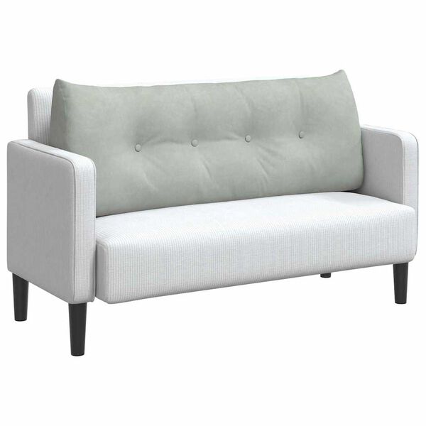 vidaXL Poduszka na plecy Jasnoszary 120 x 24 x 50 cm Aksamit