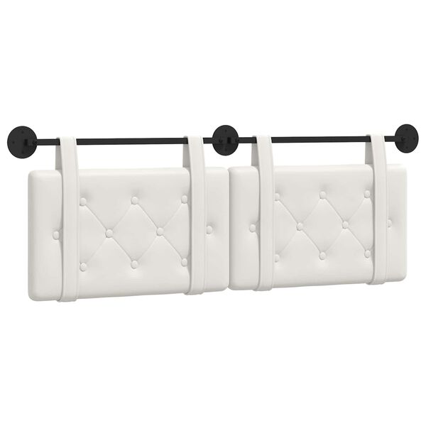 vidaXL Wisząca Głowa Biały 150 x 55 x 5 cm Sk&oacute;ra ekologiczna