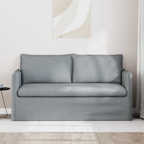 vidaXL Sofa 140cm Jasnoszary Metal