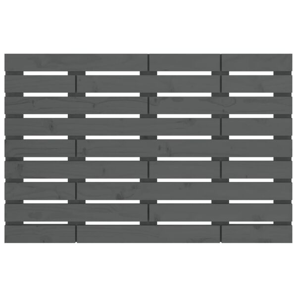 vidaXL Wezgłowie łóżka, szare, 81x3x63 cm, lite drewno sosnowe