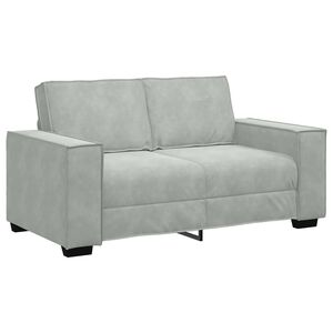 vidaXL Sofa 2-osobowa, jasnoszara, 160x78x84 cm, tapicerowana aksamitem