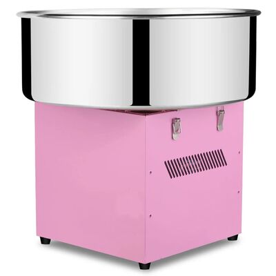 Profesjonalna maszyna do waty cukrowej ze stali nierdzewnej, różowa