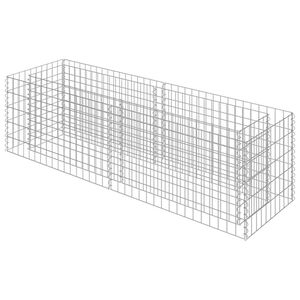 vidaXL Podwyższona donica gabionowa, galwanizowana stal, 180x50x50 cm